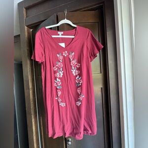 Love, Fire Burgundy Rayon Dress